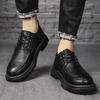 Men Shoes Men Business Casual Leather Shoes Men Fashion Breathable Shoes British Casual Lace Up Single Leather Shoes