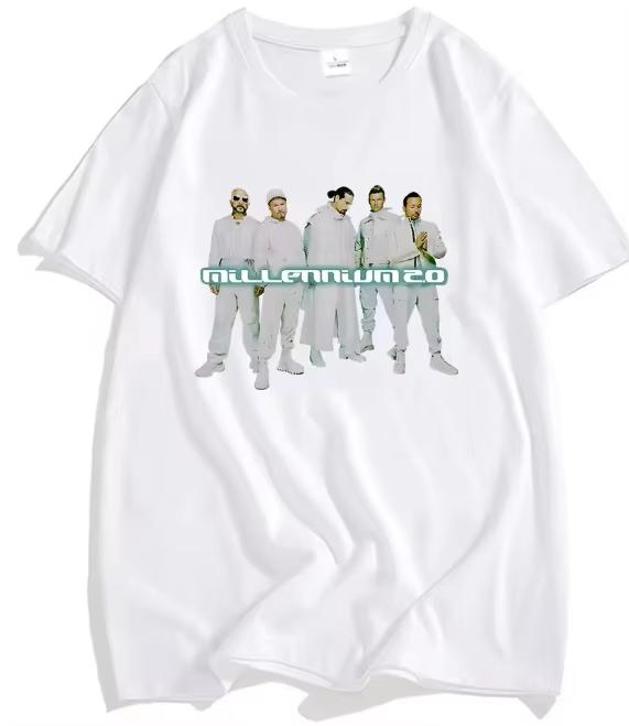 Backstreet Boys Millennium Tour Musik Vintage T-Shirt Unisex Unisex Hipster Beliebte Oberteile Sommer Mode Streetwear Unisex T-Shirts Geschenk