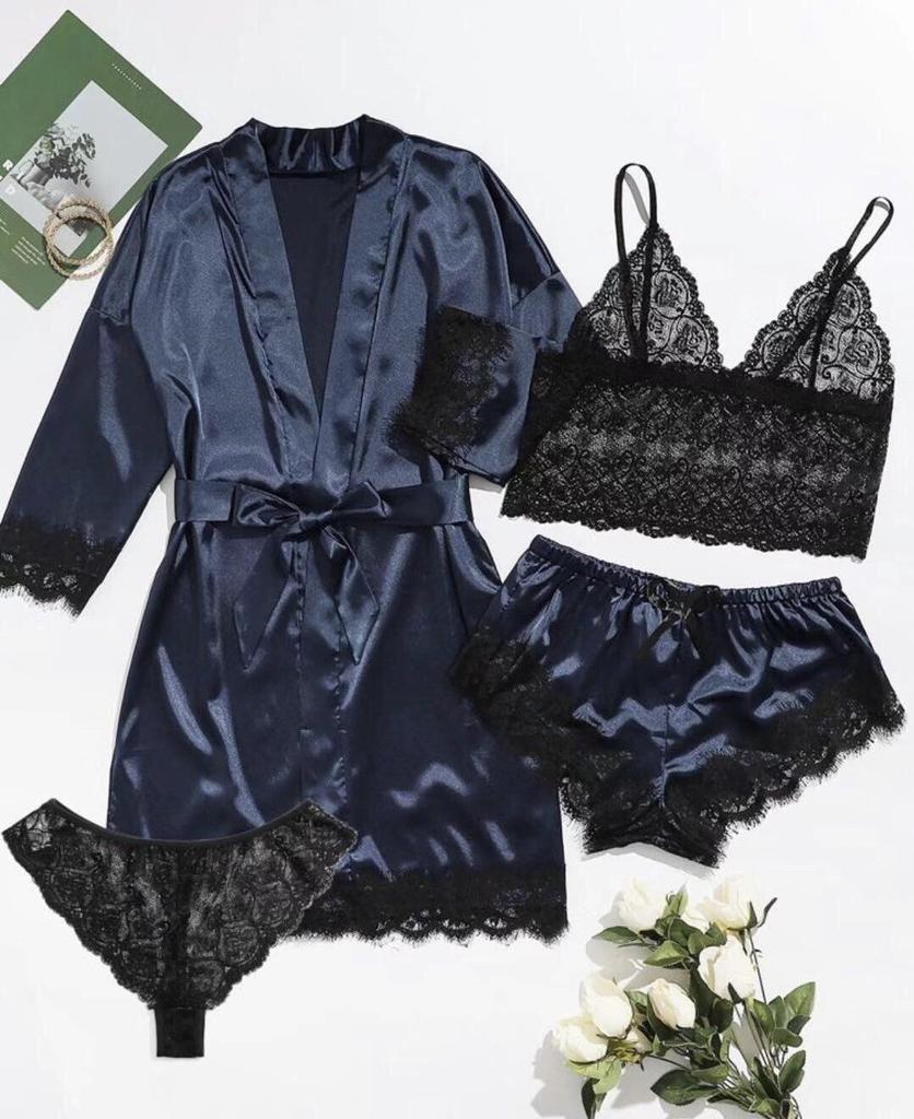 Women's Plus Size Sexy Lace Lingerie Set Pajamas
