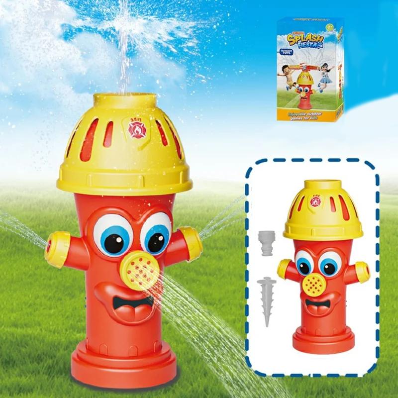 Rotating Fire Hydrant Sprinkler Red 25cm, Splash Fun Toy, Outdoor Garden Water Play for Kids