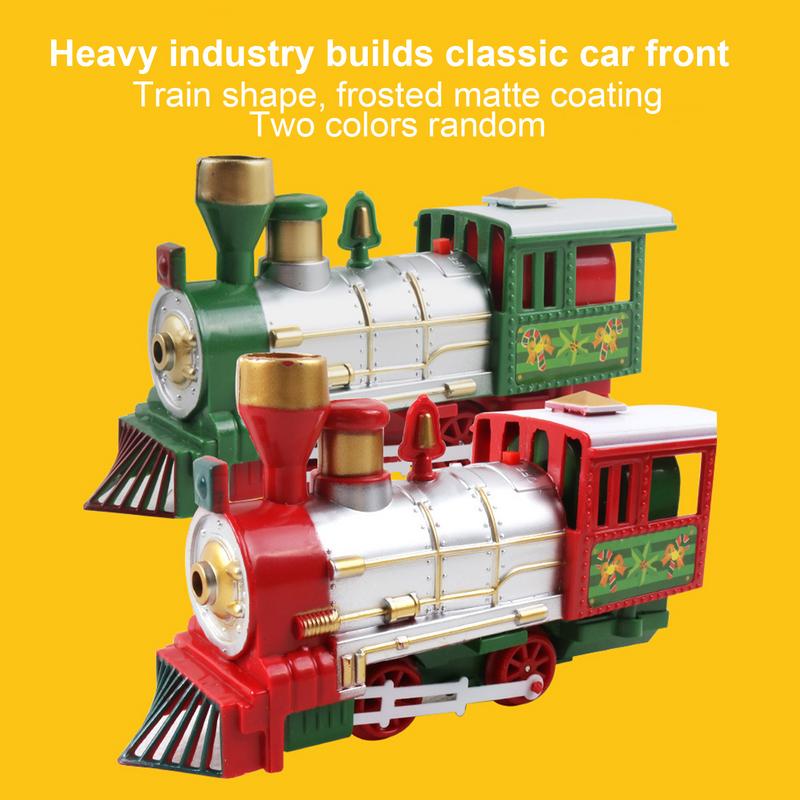 Yaratıcı Noel Ağacı Asılı Süsler Montajlı Mini Tren Oyuncakları Elektrikli Demiryolu Vagonu Komik Süslemeler Aksesuarlar Çocuklar Noel Hediyeleri
