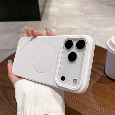 Apple iPhone 17 Pro Max için Sıvı Silikon Telefon Kılıfı - iPhone 16/15/14/13/12/11/Pro/Pro Max/17 Air için Yumuşak MagSafe Basit Yaratıcı Telefon Kılıfı
