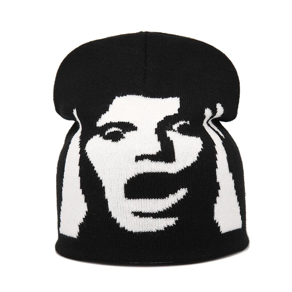 European and American Personality Jacquard Knitted Hats for Women and Men Autumn Winter Outdoor Leisure Warm Versatile Beanies