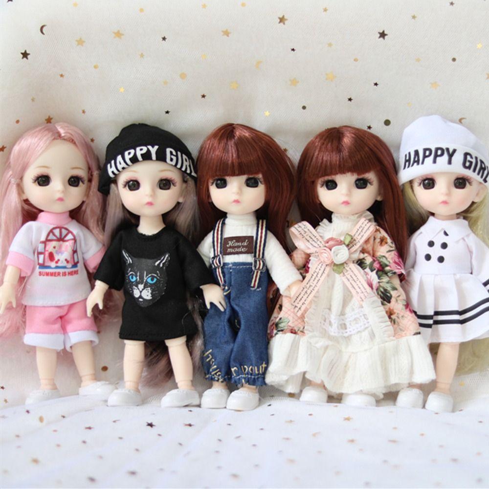 13 Movable Joints BJD Doll with Clothes 1/12 BJD Movable Joints Mini Girl Doll  Girl Gift