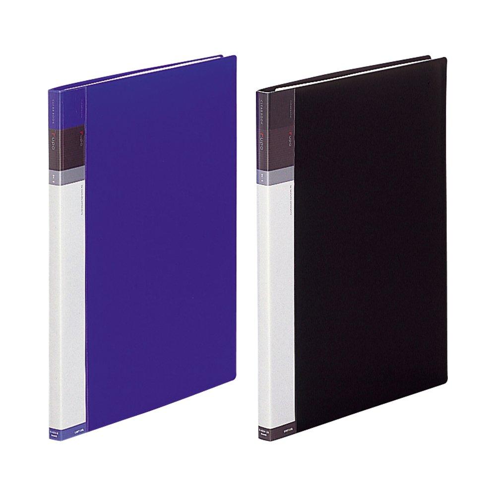 LIHIT LAB Clear File, B4, Interchangeable, 36-Hole, 20-Pocket, Indigo, N4604-8