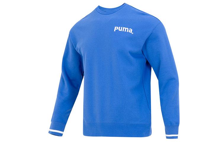 PUMA Sweatshirts Men s Blue Crew Neck Moderate Regular 620614-92 XL