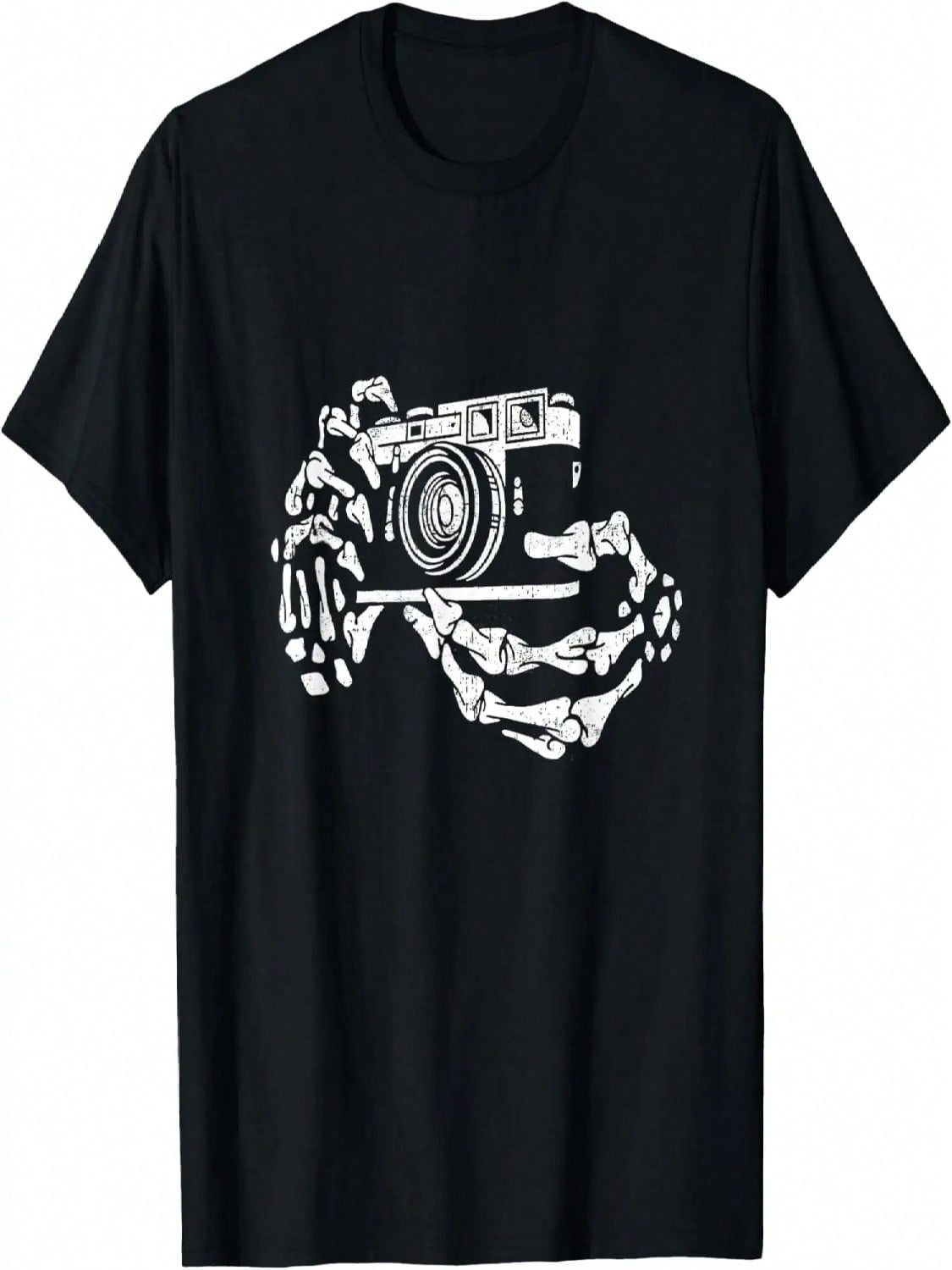 Skeleton Photographer Hand Funny Costume Halloween T-Shirt S разноцветный