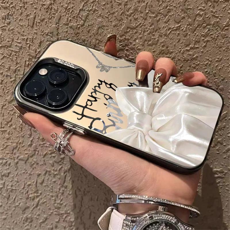 Luxury Silk Bow Glitter IMD Case for  POCO X6 X5 F6 F5 M6 Pro Mi 13T 12T 11T 14 13 12 11 Lite 5G NE 14T Pro Cover Cases