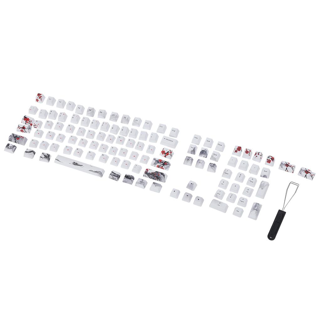 Keycaps PBT 5Sided Sublimation 110 Keys Keyboard Caps for Mechanical Optical Keyboards(English