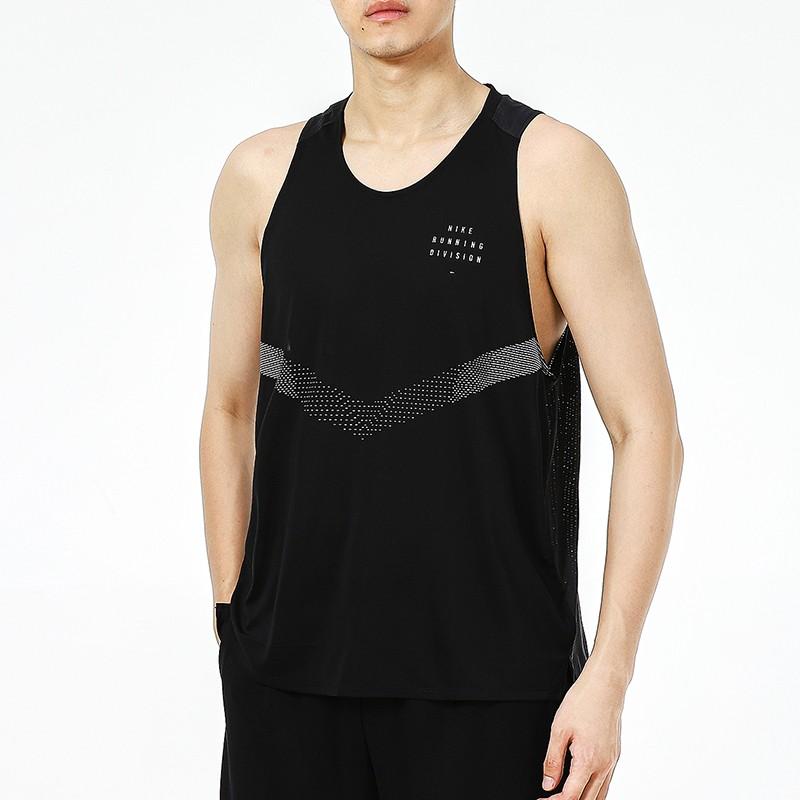 Nike Canottiera Uomo Nera Girocollo Vestibilità Media Dritta DD4787-010