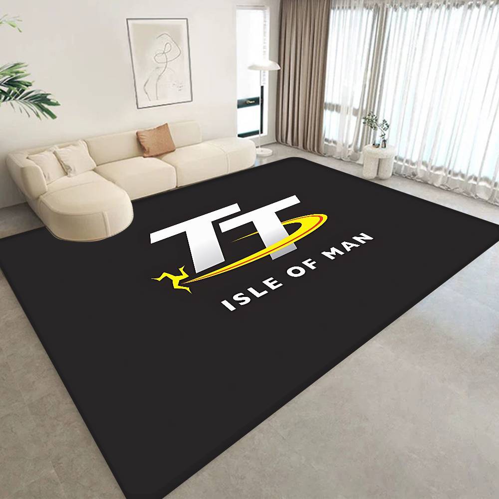 Tappetino da Pavimento per Moto I-Isle Of Man TT Stile INS Morbido per Pavimento Camera da Letto Casa Lavanderia Antiscivolo Tappeti per la Casa