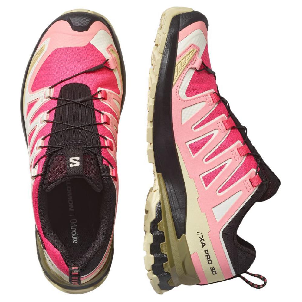 SALOMON XA Pro 3D V9 Rutschfest Abriebfest Niedrig geschnitten Outdoor Schuhe Damen Rosa 477446