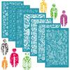 Multi Silk Screen Stencil for Polymer Clay Reusable Silkscreen Print Stamp Mesh Stencil Transfer Easter Printing Earring Jewelry