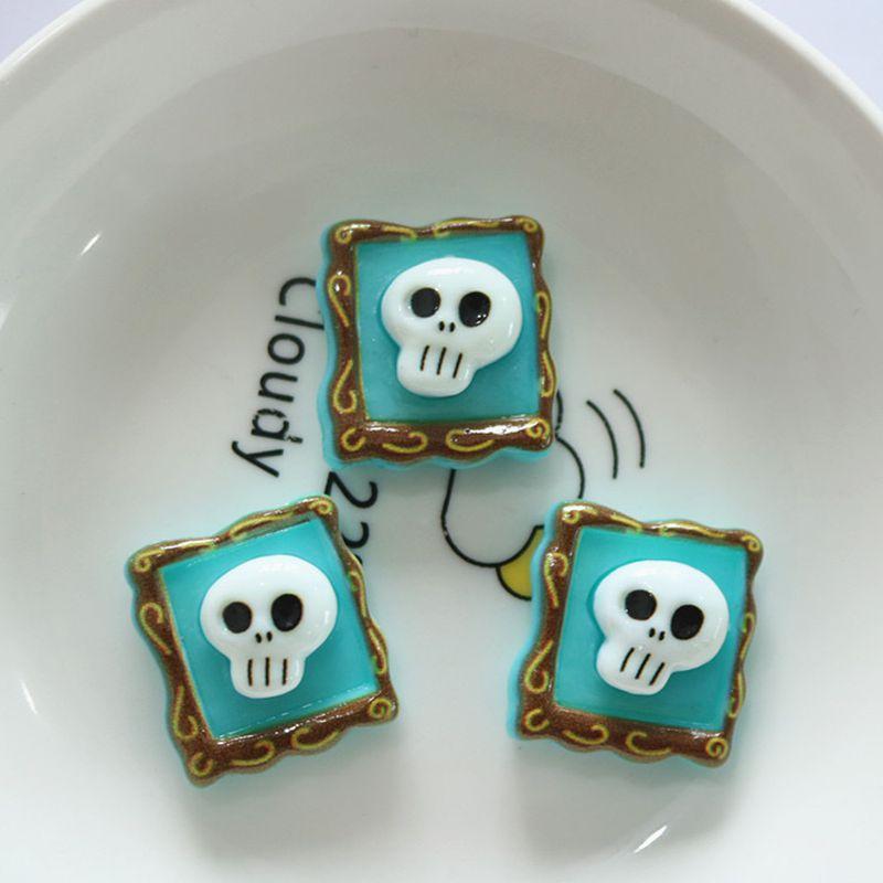 

10 Pcs Cute Cartoon Halloween Ghosts, Skeletons, Pumpkins Flat Back Resin DIY Jewelry Hairpin Craft Decoration Accessorie