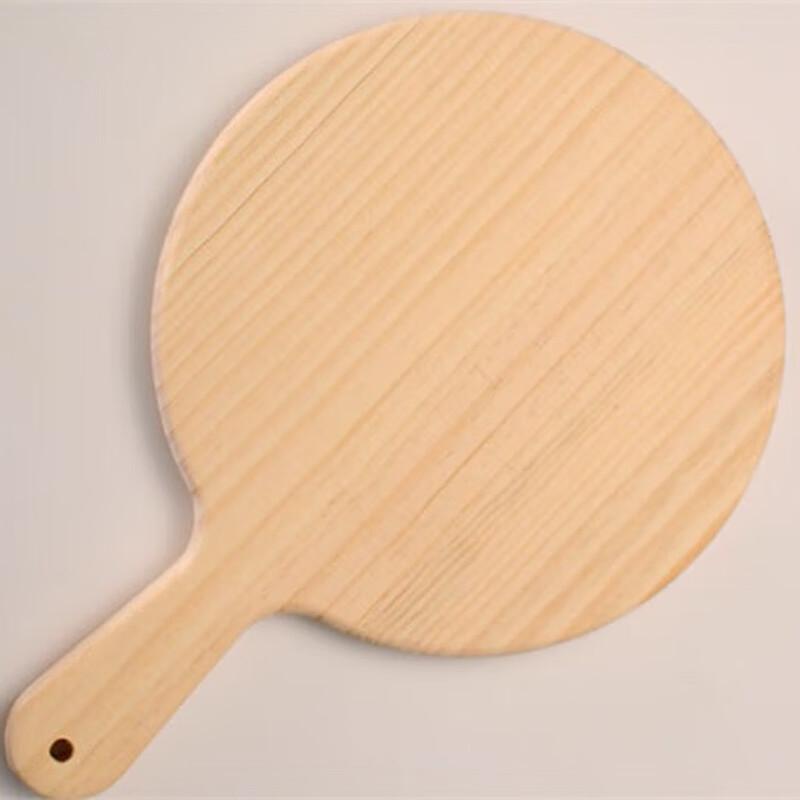 ZISIZ 14-inch Pine Wood Round Pizza & Serving Board