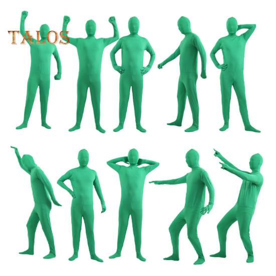 Unisex Halloween Jumpsuit Tight Fit Breathable Long Sleeves Hooded Elastic Solid Color Invisible Jumpsuit Zipper Back Bodysuit Props Party Costume