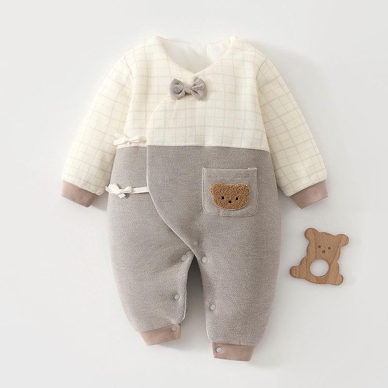 Garden Little Rabbit 120g Pure Cotton Padded Butterfly Bodysuit for Newborns - Autumn/Winter Collection