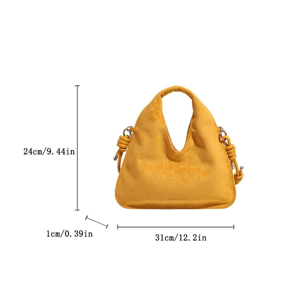 Large Capacity Slouchy Hobo Bags Shoulder Bag Solid Color Tote Bag  Holiday