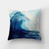 Blue Sea Landscape Ink Scenery Print Pattern Cushion Cover Home Living Room Sofa Decorative Pillow Pillow Cover 40X40CM
