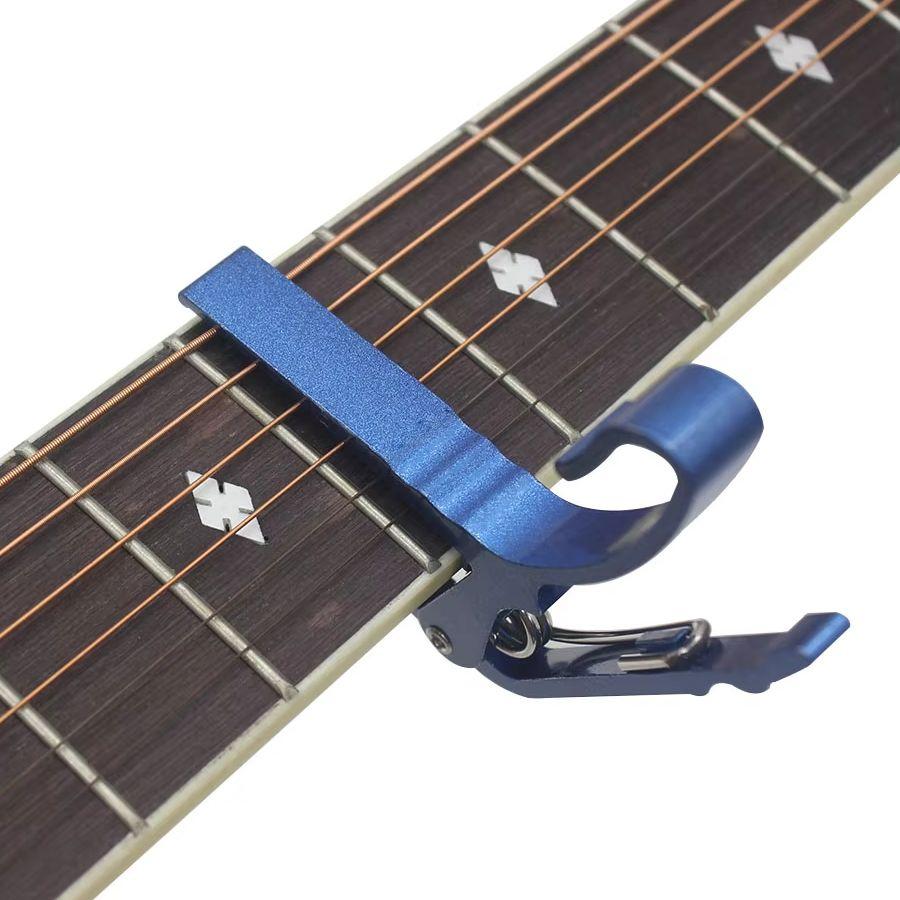 Guitar Capo Aluminum Alloy Quick Adjustment Duty Clamp Universal Folk Acoustic Electric Guitar Clip Squeeze Guitar Accessories