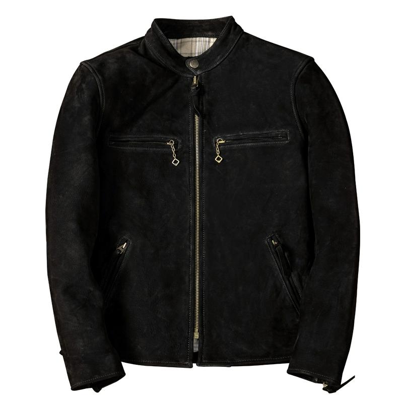 New Genuine Leather Jacket Men Vintage Flight Coat Top Grain Cowhide Uncoated Matte Finish Plus Size