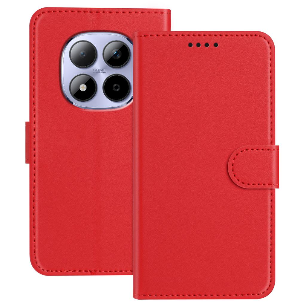 For Xiaomi Redmi Note 15 Pro 5G Leather Case Wallet Stand Solid Color Anti Drop Phone Cover