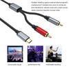 USB C To 2RCA Sound Cable 1.5m With Braided Design For Digital Analogs Devices