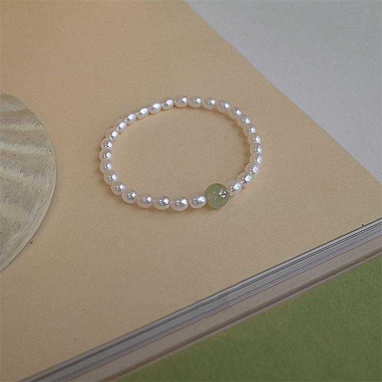 Recommended Jewelry Fashionable and elegant Hetian jade beaded bracelet, pearl bracelet, simple and fresh women's bracelet