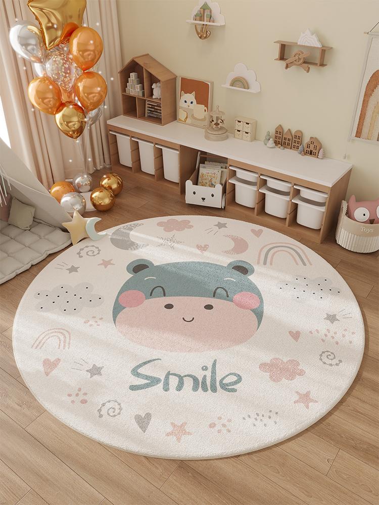 Household Winter New Children's Room Carpet Bedroom Bedside Rug Waterproof Swivel Chair Floor Cushion Home Decor