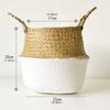 Rattan Baskets Foldable Weaved Storage Baskets With Handle Sundries Laundry Storage Containers Home Decoration Accessories
