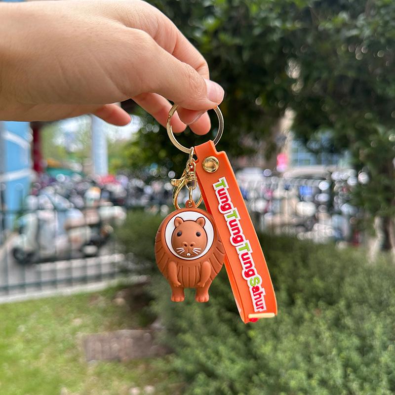 Italian Brainrot Anime Merchandise Keychains Toys Figure Model Dolls Hang The Bags Gifts Abstract Anime Action Figures Key Rings