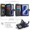 Kožená peněženka na zip Coque pro Samsung Galaxy Z Fold 8 Pouzdro Řemínek na zápěstí Kapsa na karty Funda Samsung Z Fold8 Široké Flip Book Etui