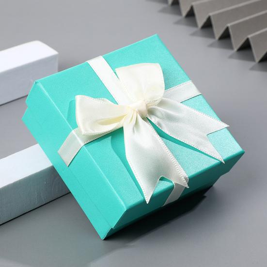 Caja de Regalo Cuadrada con Lazo de Cinta Día de San Valentín Dama de Honor Boda Cumpleaños Presente Caja de Envoltura con Tapa Caja Portátil para Empaque de Joyería