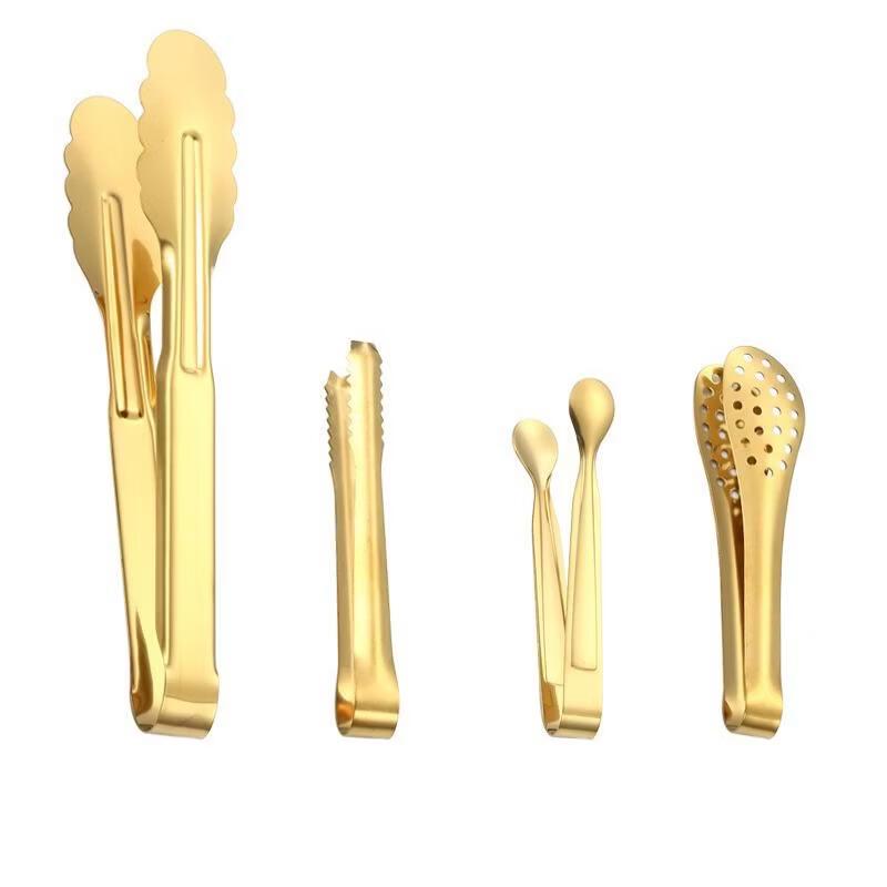 

SMVP Gold Stainless Steel Food Tongs Set