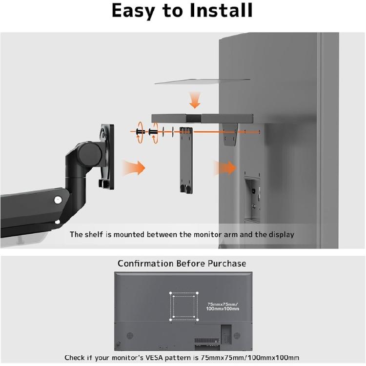 Screen Top Shelf for Electronics Space Efficient Metal Rack for Phones Routers and More Storage
