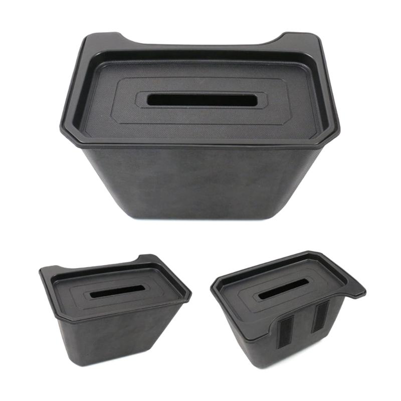 Rear Center Console Organizer 2nd Row Console Back Seat Storage Container TPE-material Easy Fixing Suitable for ModelY