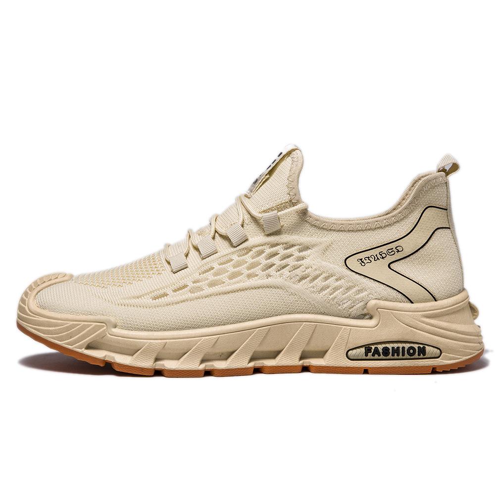 Mesh Shoes Men's 2025 New Breathable Fly-woven Sports Shoes Soft Sole Wear-resistant Casual Trendy Shoes Low-top Men's Shoes