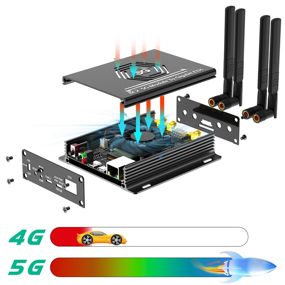 NGFF M.2 To USB 3.0 Adapter 4 Antenna Wireless Card Riser for SIM/Micro SIM/Nano SIM 4G 5G LTE Module