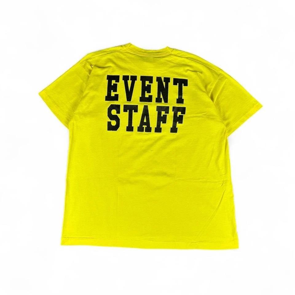 90 s Concert Event Staff Yellow T-Shirt Size XL S