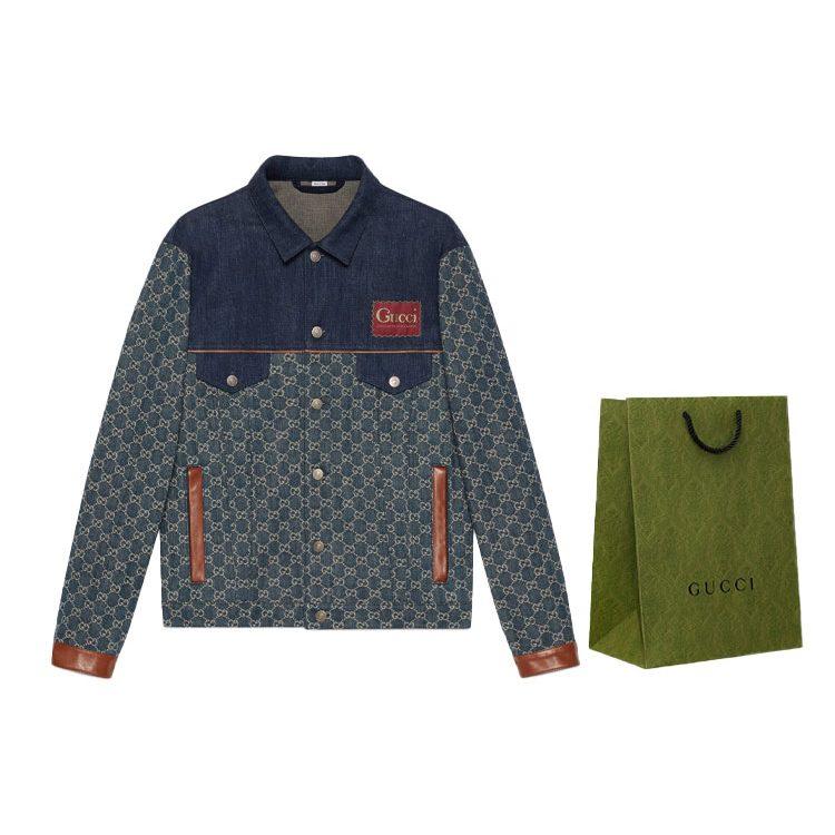 GUCCI Gg Monogram Eco Washed Organic Denim Jacket 649110-XDBIP-4266