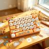 Cute Simulation Keyboard Stress Relief Toy 26 Grids Keychain Fidget Toy Lightweight for Desktop Decor Office Workers Anxiety Relief