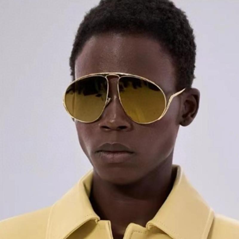 Vintage y2k Oversized Pilot Sunglasses Luxury Brand Designer UV400 Sun Glasses for Women Men Punk Outdoor Driving Shades