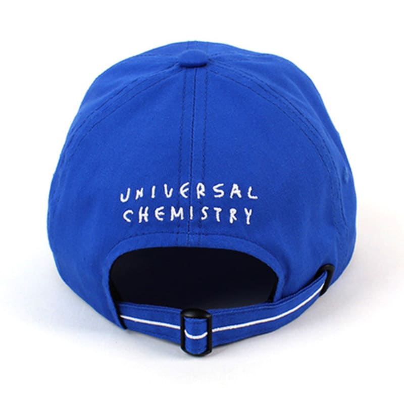 Universell kemi Baklogotyp Bomull Blå Keps