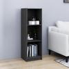 VidaXL Bookcase-Room Divider Grey 36x33x110 Cm Solid Pine