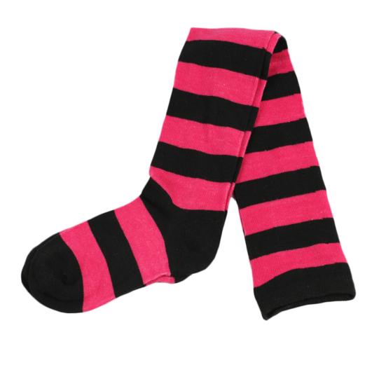 Stockings Color Block Striped Women Over The Knee Thigh High Socks for Christmas