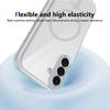KEYSION Coque de téléphone magnétique transparente pour Samsung A57 5G A37 A27 5G Silicone+PC HD Transparente Housse antichoc pour Galaxy A17 4G 5G