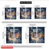 Set Of 2 Flat Printing Merry Christmas Popular Window Curtains Snow Scene Polyester Fabric Without Electricity Birthday Curtain