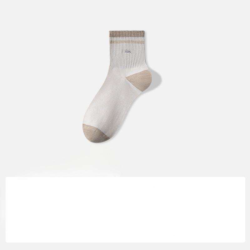 Cotton Socks for Men, Summer Season, Pure Cotton Mid-calf Socks, Sweat-absorbing, Antibacterial and Deodorizing, for Sports Activities