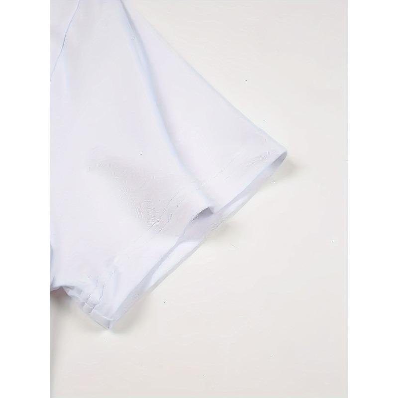 European Size Women's Valentine's Day Heart Print T-Shirt - Happy Valentine's Lettering Short Sleeve Round Neck Casual Blouse