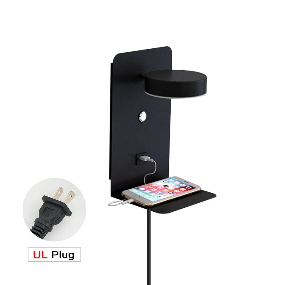 Lux Minimalist USB Touch LED Wall Lamp, Three-Color Dimmable, 12W, Bedroom Bedside Reading Light